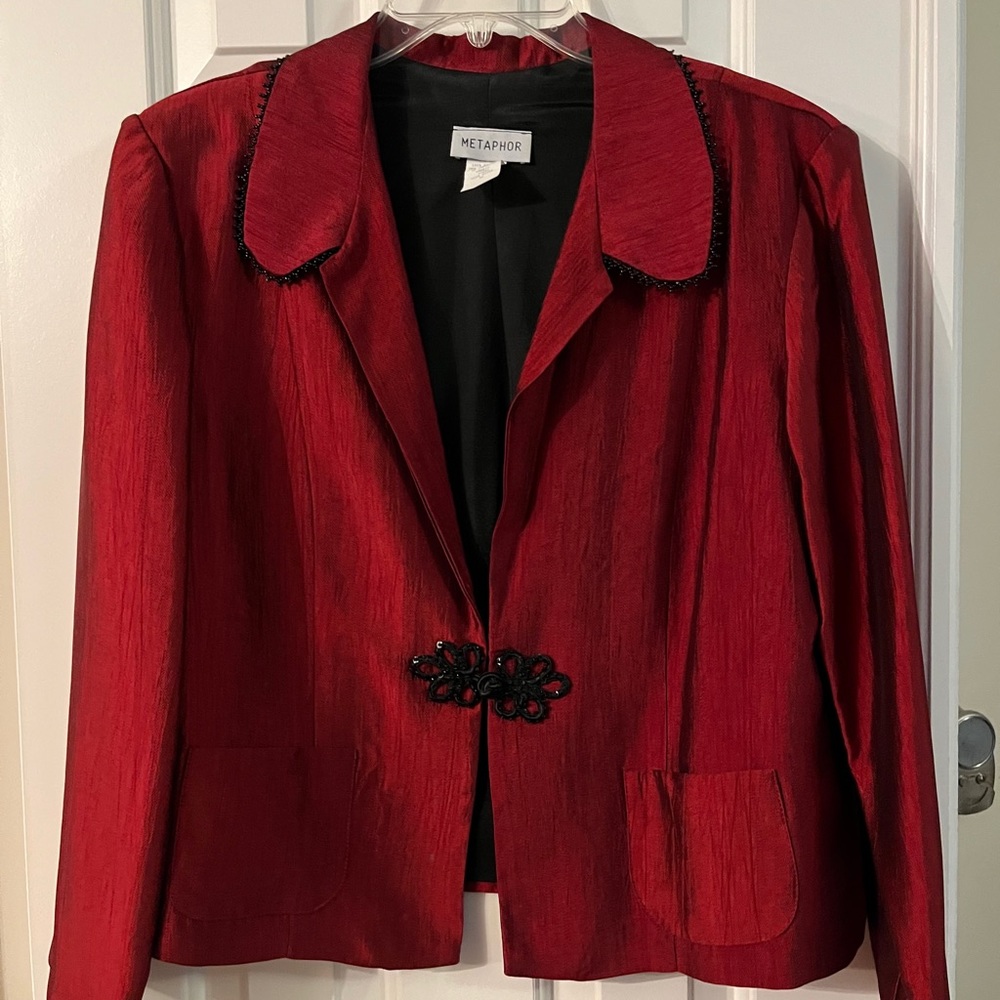 The Essential Silk Red Jacket